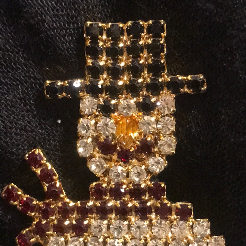 **3 for $15** Christmas Snowman Brooch - Picture 2 of 4